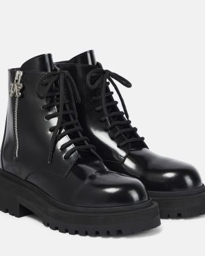 Palm Angels Leather combat boots