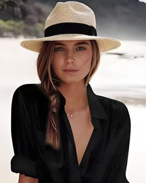 Panama Hat Summer Seaside Wide Brim Sun Protection Unisex Sun Hat 2025