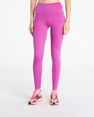 Pants Nike Go Women's Firm-Support High-Waisted Full-Length Leggings with Pockets Hot Fuchsia/ Black XL