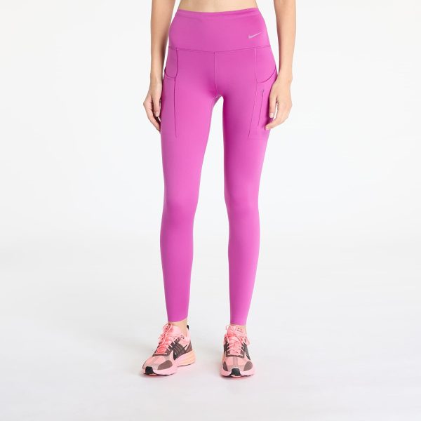 Pants Nike Go Women's Firm-Support High-Waisted Full-Length Leggings with Pockets Hot Fuchsia/ Black XL