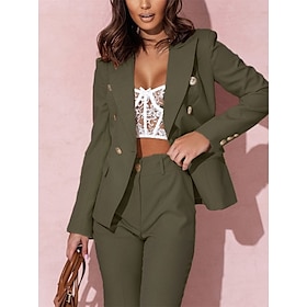 Pantsuit Mother of the Bride Dress Elegant Shirt Collar Floor Length Polyester Long Sleeve with Buttons Solid Color 2025