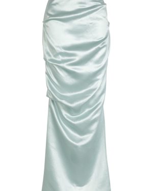 Paris Georgia - Remmy Draped Maxi Skirt - Blue - S - Moda Operandi