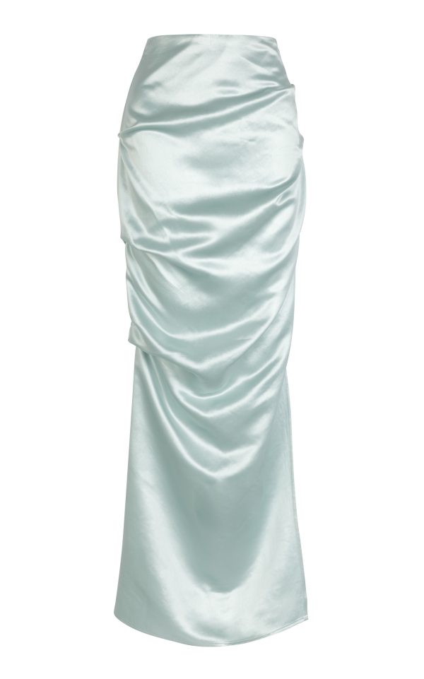 Paris Georgia - Remmy Draped Maxi Skirt - Blue - S - Moda Operandi
