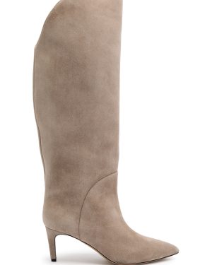 Paris Texas Gaia 60 Suede Knee-high Boots - Taupe - 38 (IT38/ UK5)