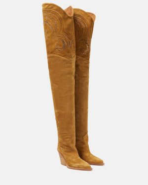 Paris Texas Holly Dakota suede over-the-knee boots