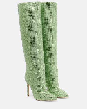 Paris Texas Holly embellished leather knee-high boots
