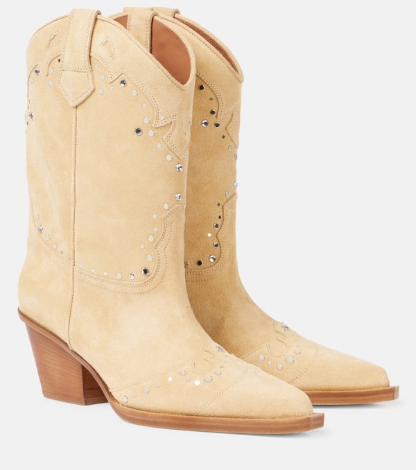 Paris Texas Janice 60 suede cowboy boots