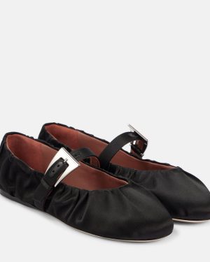 Paris Texas Sveva satin ballet flats