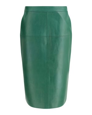 Parosh Leather Midi Skirt