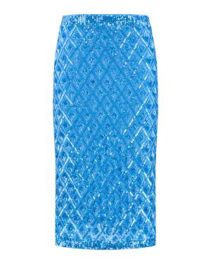 Parosh Sequined Midi Skirt