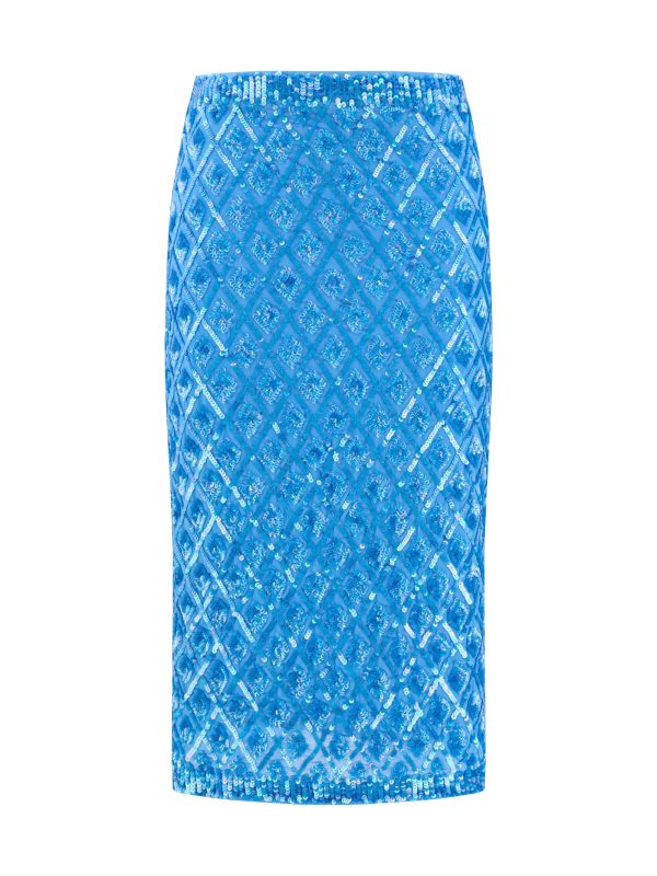 Parosh Sequined Midi Skirt
