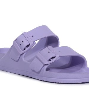 (Pastel Lilac, UK Size 6 (EU 39)) Regatta Womens Brooklyn Slip On Lightweight Slider Sandals
