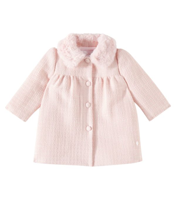 Patachou Baby faux fur-trimmed coat