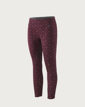 Patagonia Capilene Midweight Tights - Fire Floral: Night Plum - XS