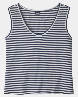 Patagonia Womens Regenerative Organic Certified Cotton Tank Top - Navy
