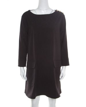 Paul and Joe Black Floral Jacquard Corydale Shift Dress M
