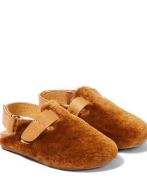 PePe Lucio slingback shearling clogs