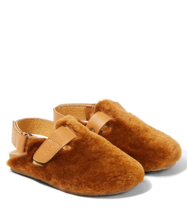 PePe Lucio slingback shearling clogs