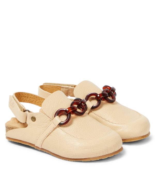 PePe Rubi leather slingback clogs