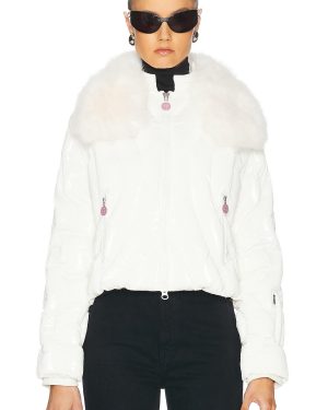 Perfect Moment Carving Quilted Jacket in Snow White - White. Size L (also in ).
