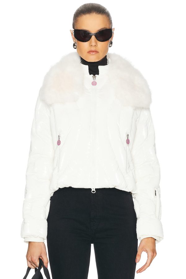 Perfect Moment Carving Quilted Jacket in Snow White - White. Size L (also in ).