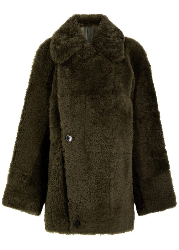 Petar Petrov Wild Is The Wind Shearling Coat - Green Dark - S (UK8-10 / S)