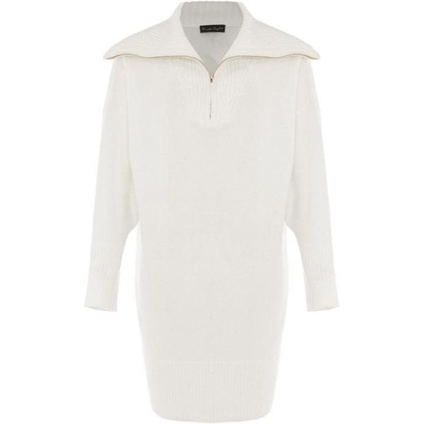 Phase Eight Isabella Zip Up Tunic Dress - White