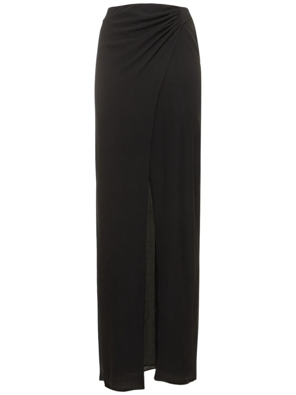 Phoebe Stretch Silk Midi Wrap Skirt