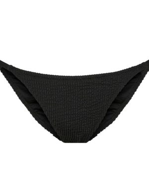 Pieces Pieces Crinkle Tanga Bikini Bottoms Womens - Black