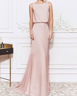 Pink Evening Dress 2025 A-Line Jewel Neck Backless Formal Dresses Wedding Guest Dresses Free Customization