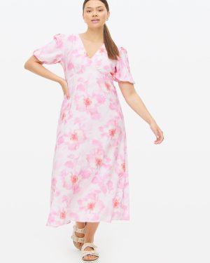 Pink Floral Midaxi Tea dress