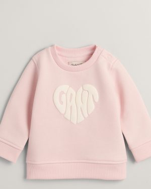 Pink Heart Graphic Sweatshirt