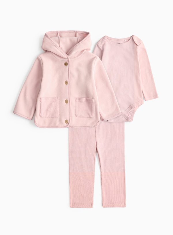 Pink Pink Jacket & Leggings 3 Piece Set (9-12 Months) - Tu by Sainsbury's