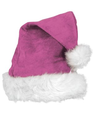 Pink Velvet Deluxe Santa Hat