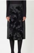 Plan C Embroidered Midi Skirt
