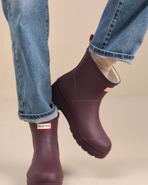 Play Chestnut Crust Shearling Short Rain Boots