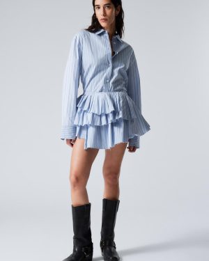 Pleated Layered Mini Skirt