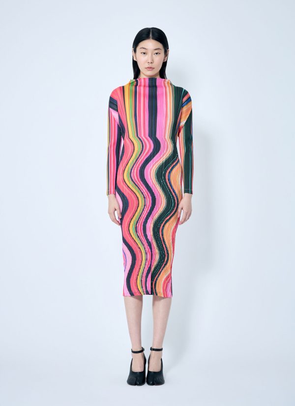Pleats Please Issey Miyake Warp Pleated Maxi Dress - Woman Dresses Pink 4