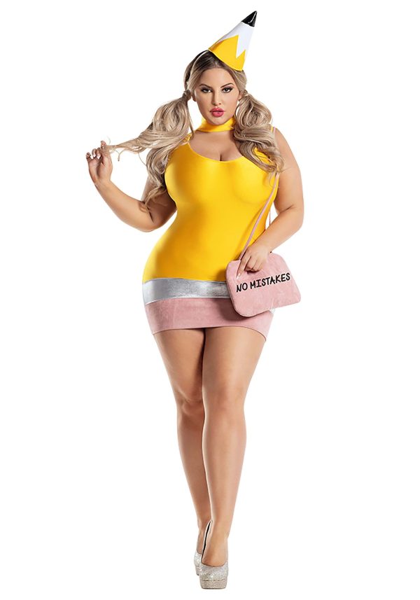 Plus Size Sexy Pretty Pencil Fancy Dress Costume for Women | Sexy Plus Size Fancy Dress Costumes