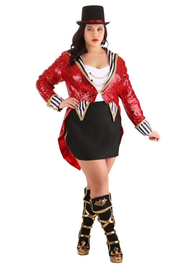 Plus Size Sexy Sequin Ringmaster Fancy Dress Costume | Ringmaster Fancy Dress Costumes