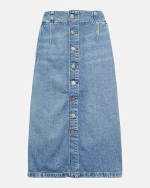 Polo Ralph Lauren A-line denim midi skirt