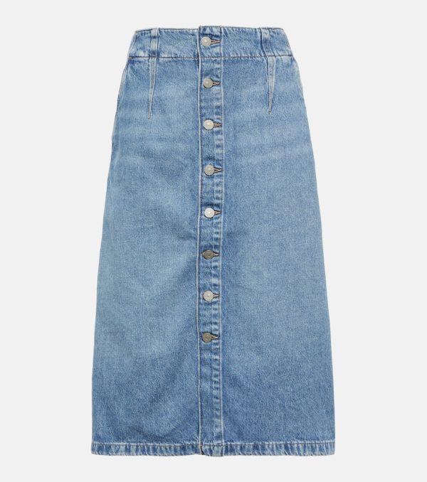 Polo Ralph Lauren A-line denim midi skirt