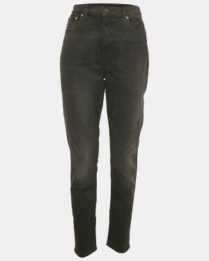 Polo Ralph Lauren Black Denim Skinny High Rise Ankle Length Jeans M 30"