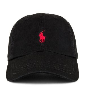 Polo Ralph Lauren Chino Cap in Black & Red in RL Black & RL 2000 Red - Black. Size all.