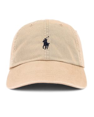 Polo Ralph Lauren Chino Cap in Nubuck & Relay Blue - Cream. Size all.