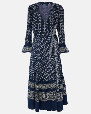Polo Ralph Lauren Floral ruffled cotton wrap dress