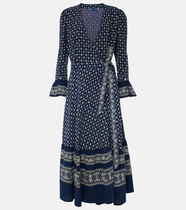 Polo Ralph Lauren Floral ruffled cotton wrap dress