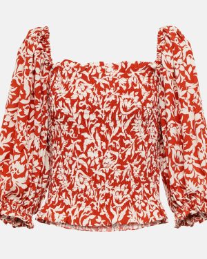 Polo Ralph Lauren Floral shirred crepe top