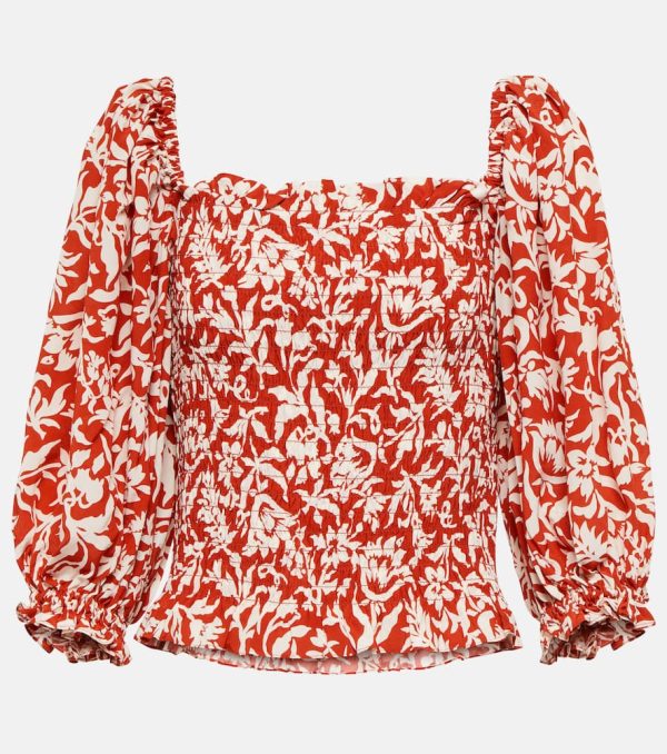 Polo Ralph Lauren Floral shirred crepe top
