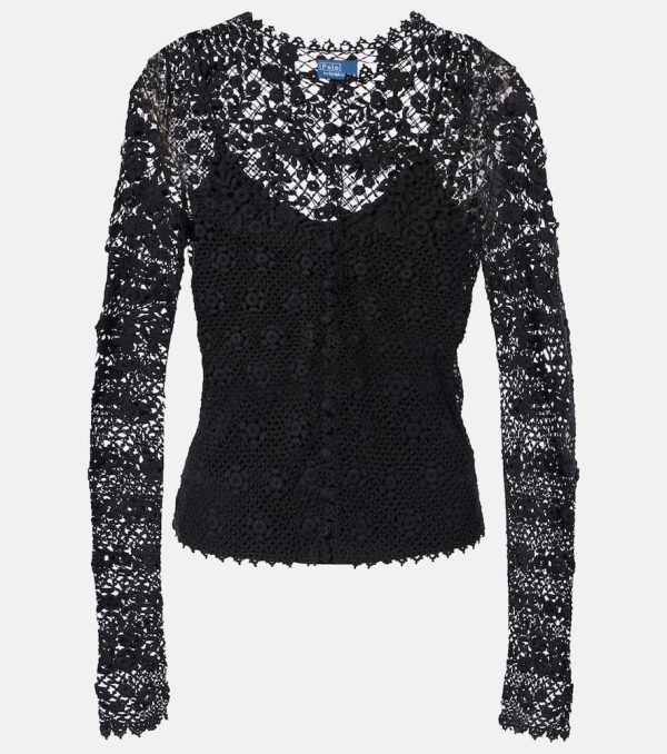 Polo Ralph Lauren Layered cotton lace top